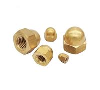 10/ 50Pcs M3-M8 Brass Cap Hex Nuts Decorative Dome Head Cover Semicircle Acorn Nut(50pcs,M3)