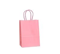 10/50pcs Mini Small Kraft Paper Bag With Handles Festival Present Candy Shopping Bags(Color5,50PCS_33 X 25 X 11CM)