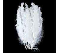 10-50PCS Natural White Feathers Crafts DIY Jewelry Making Headdress Ostrich Turkey Peacock Plumes Wedding Home Decoration-Gray