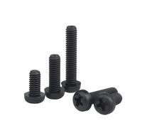 10-50pcs nylon screw M2 M2.5 M3 M4 M5 M6 M8 white or black Nylon Plastic insulation Cross Recessed round pan Head Screw(Black,25MM_M4(50PCS))