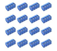 10/50PCS PCB Terminal Block Connector Pitch 5.0mm KF301 Straight Pin 2P 3P Screw PCB Terminal Blocks Connector Assortment Kit(4P Blue,30PCS)