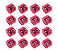 10/50PCS PCB Terminal Block Connector Pitch 5.0mm KF301 Straight Pin 2P 3P Screw PCB Terminal Blocks Connector Assortment Kit(2P Red,30PCS)