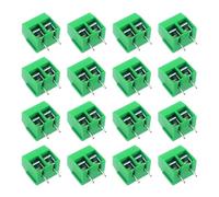 10/50PCS PCB Terminal Block Connector Pitch 5.0mm KF301 Straight Pin 2P 3P Screw PCB Terminal Blocks Connector Assortment Kit(2P Green,10PCS)