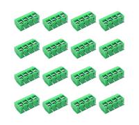 10/50PCS PCB Terminal Block Connector Pitch 5.0mm KF301 Straight Pin 2P 3P Screw PCB Terminal Blocks Connector Assortment Kit(4P Green,30PCS)
