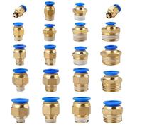 10/50PCS Pneumatic Fitting Air Connector PC 4mm 6mm 8mm 10mm 12mm Thread 1/8" 1/4" 3/8" 1/2" Hose Fittings Pipe Quick Connectors(PC6-03,50 PCS)