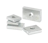 10-50pcs Square Nut M3 M4 M5 M6 M8 Rectangular Nuts Thin Slider Block Zinc-Plated Carbon Steel Aluminum Profile Accessory(10pcs,M6x18x14x4)