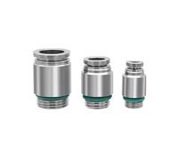 10/50PCS Stainless Steel 304 POC-G External Thread Straight Joint,Internal Hexagonal,Pneumatic Gas Pipe Quick Insertion Fitting IDGTTLDF(BXG-POC4-G01)