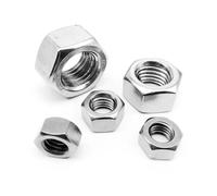 10-50Pcs UNC 2#-56 3#-48 4#-40 5#-40 6#-32 8#-32 10#-24 UNF 0#-80 10#-32 304 Stainless Steel Coarse Fine Thread Hex Hexagon Nut(50pcs UNC 2-56)