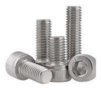 10/50pcs UNF 0#-80 UNC 2#-56 4#-40 6#-32 8#-32 10-24 Coarse Thread 304 A2-70 Stainless Steel Hexagon Socket Cup Head Screw Bolt(5/8",10pcs UNC 10-24)