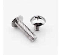 10/50X M2 M2.5 M3 M4 M5 M6 304 A2-70 stainless steel Head Large Flat Round Cross Screw Bolt L=3-80mm(18mm,M4 10pcs)