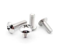 10/50X M2 M2.5 M3 M4 M5 M6 304 A2-70 stainless steel JISB1111T Truss Head Large Flat Round Cross Screw Bolt L=3-80mm(8mm,M3 50pcs)