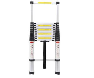 10.5Ft 3.2M Extendable Alminium Ladders Telescopic Folding Extending Portable 11 Steps Loft Extension Ladder DIY Multi Purpose Ladder UK Stock