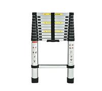 10.5Ft 3.2M Extendable Alminium Ladders Telescopic Loft Ladder Folding Extending Portable 11 Steps Loft Extension Ladder, Great for Cleaning Gutters, Decorating, Painting Walls