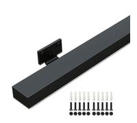 10.5ft Black Galzed Steel PipeIndoor Railing, 660lbs Load Capacity, Nonslip Grab Handle, Thickened Design for Safety and Stability