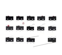 【10-5PCS】Micro Switch Copper Contact 5A 125/250V Mini Limit Switch No Nc 2/3Pin Roller Arc Rod Quick Button Switch(KW11-3Z-H,5PCS)