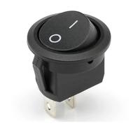 10/5PCS ON/OFF Round Rocker Switch Toggle 2-pin 12V 24V Auto Boat Marine Push Button Accessory(8mm)