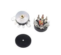 【10-5PCS】RV12MM Potentiometer RV12 B503 B103 B10K B50K Power Amplifier Volume Potentiometer With Switch Adjustable Resistor(Flat Foot B50K,10PCS)