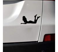 10.6 * 5.2CM Zero Defect Silhoutte Happy Hot Sexy Girl Fashion Excellent Design Car Sticker Vinyl Decal（2Pcs）