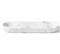 10.6" Decorative Bowl for Home, Natural Marble Tray Key Bowl, Decor Tray for Kitchen Counter, Bathroom Countertop (Natural White)