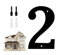 10.6 Inch Large House Numbers, Modern Floating for Outside Large Metal House Numbers Black Coated Rust-Proof Home Address Numbers Plaques Metal Numbers (2)