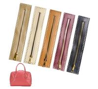 10.6 Inch PU Leather Metal Zipper Fastener, 5 Colors PU Leather Zipper for Crochet Handbags Bag Crochet Purse Repair Crochet Crafts