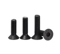 10-60Pcs Black 304 Stainless Steel M2 .5 M3 M4 M5 M6 M8 Hexagon Socket Flat Countersunk Head Bolts Screws(6mm,M5 (30pcs))