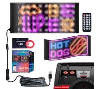 10.62''x4.72' Double Row Programmable LED Signs with APP Control, 5V/2A Flexible Light Sign for Car,Car Custom Led Sign, Supports Single and Scrolling Display (10.62''x4.72''(27cmx12cm))