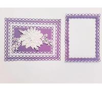 10.7x13.9cm Nested Stitched Scallop Rectangle Frame Metal Cutting Dies Craft Paper Card Making Scrapbooking,Embossing Template