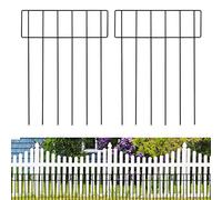 10.8 Feet-Garden Fence, 10 Panels 17in H x 13in W Fencing Animal Barrier, Rustproof Metal Fence Panels, Decorative Fences and Borders for Dogs, Flower Bed, Patio