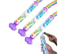 10.8" Glowing Rainbow LED Water Blaster, Summer Fun that Pops Like Magic! Creativity Firework Style Water Squirter High Pressure Pull-Out Water Blaster for Beach & Backyard Summer Water Games (3PC)