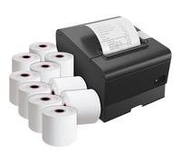 (10) 80 x 80mm thermal till rolls extra paper Smudge Free Till Rolls for PDQ Machines