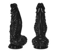 10.83 inch Huge Black Monster Dildo，3.15'' Diameter Big Thick Fantasy Tentacle Knot Dildo with Suction Cup for G Spot Anal Play Alien Dildos Adult Sex Toys for Men Women Gay