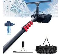 10.8M Water Fed Telescopic Window Cleaning Pole with Squeegee and Soap Dispenser Extendable Cleaner for Conservatory Roof