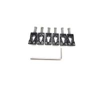 10.8mm Six String Electric Guitar Gourd Tremolo Bridge Saddle Brass Silver Copper Available in Black Generic Acoustic Guitar Bridge(Black)