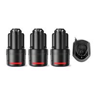 10.8V Li-Ion Battery With Charger 2000mAh Compatible With Bosch For GSR GWI PS10 PS40-2 Cordless Drill Power Tool Replacement Pack For DIY And Workshop Use(3pcs Battery with charger)