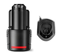 10.8V Li-Ion Battery With Charger 2000mAh Compatible With Bosch For GSR GWI PS10 PS40-2 Cordless Drill Power Tool Replacement Pack For DIY And Workshop Use(1pcs Battery with charger)