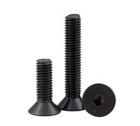 10.9 Black Steel British Standard Hexagon Hex Socket Countersunk Flat Head Screw Bolt 1/4 1/8 3/16 5/32 5/16 3/8(6-32x3-4(10pcs))