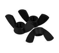 10-90pcs Nylon Nut Wingnut Butterfly Thumb Nut Plastic M3 M4 M5 M6 M8 M10 M12 White Black Wing Nuts For Installation of Bolts and Screws(Black,M6 (45Pcs))