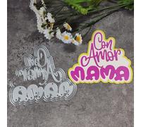10.9x11.9cm Spanish Mother's Day Metal Cutting Dies Cut Stencils for Scrapbooking Embossing Paper Photo Album Decorative Card Making Template