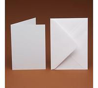 10 A5 Blank Cards and 10 C5 Envelopes - DIY, Wedding, Projects, Greeting Cards, Scrapbooking... (White HAMMR)