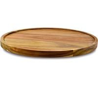 10" Acacia Wood Lazy Susan Organizer Kitchen Turntable for Cabinet Pantry Table Organization