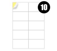 10 Address Labels Per A4 Sheet, 50 Sheets, Self Adhesive Mailing Printer Shipping Label for Inkjet and Laser Printers, Printable Sticky Sheet Sticker [JAM Free]
