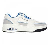(10 (Adults')) Uno Court Low-Post | White/Blue | Mens Lace Up Trainers