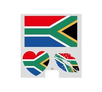 10 African & European Countries Flag Temporary Tattoos Bulk Pack, 30/50/100 Pcs Face Stickers for 2026 Soccer Tournament & Sports Party Supplies(30#South Africa,30pcs)