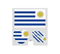 10 American Countries Flag Temporary Tattoos Bulk Pack, 30/50/100 Pcs International Soccer Fans Face Stickers for 2026 Football Game Day, Sports Events & Watch Party Decorations(05#Uruguay,100pcs)