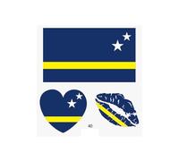 10 American Countries Flag Temporary Tattoos Bulk Pack, 30/50/100 Pcs International Soccer Fans Face Stickers for 2026 Football Game Day, Sports Events & Watch Party Decorations(40#Curacao,50pcs)