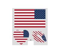 10 American Countries Flag Temporary Tattoos Bulk Pack, 30/50/100 Pcs International Soccer Fans Face Stickers for 2026 Football Game Day, Sports Events & Watch Party Decorations(06#USA,30pcs)