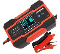 10-Amp Car Battery Charger, 12V and 24V Smart Fully Automatic Battery