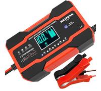 10-Amp Car Battery Charger, 12V and 24V Smart Fully Automatic Battery Charger with Temperature Compensation for Car Truck Motorcycle Marine Lead Acid Batteries