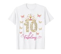 10 And Fabulous, 10 Years Old Girls, 10th Birthday T-Shirt